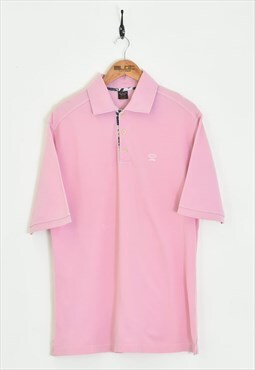 Vintage Paul & Shark Polo T-Shirt Pink XLarge