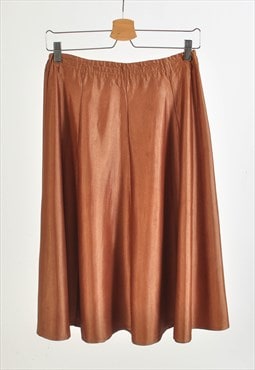 Vintage 80s midi skirt in bronze