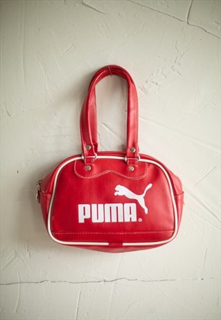 Y2K VINTAGE SMALL PUMA RED BOWLING BAG PURSE