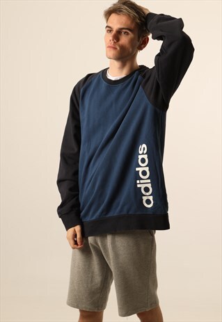 VINTAGE ADIDAS PRINT SPELL OUT SWEATSHIRT
