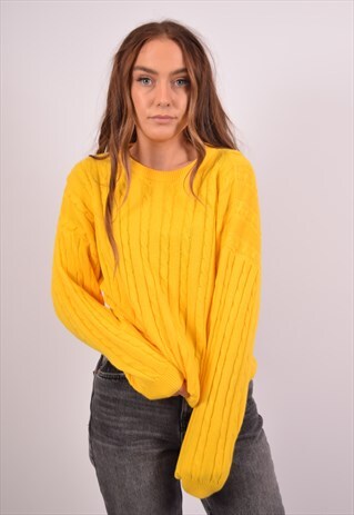 VINTAGE BENETTON JUMPER SWEATER YELLOW