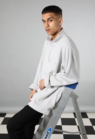 VINTAGE NAUTICA GREY HALF ZIP NECK SWEAT