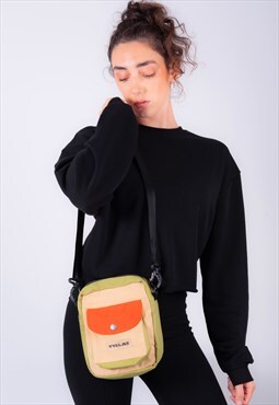 Unisex Multicolor Top-Zip Shoulder Bag
