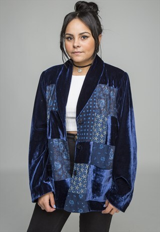 VINTAGE PATCHWORK VELVET JACKET
