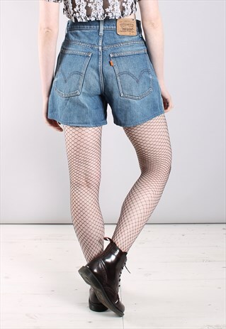 VINTAGE 90S LEVI'S BLUE HIGH WAISTED DENIM SHORTS