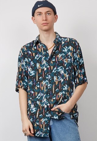 VINTAGE 90'S SURFBOARD PRINT SHIRT