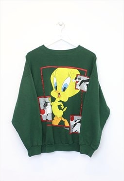 Vintage Looney Tunes sweatshirt green. Best fits XL