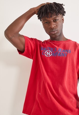 VINTAGE NAUTICA GRAPHIC T-SHIRT RED