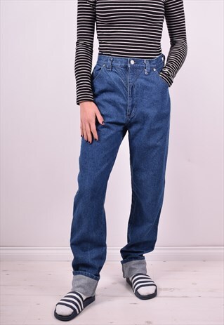 WOMENS VINTAGE JEANS W28 L35 BLUE 90'S