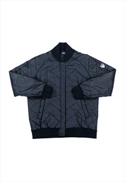 Emporio Armani padded leather bomber jacket 