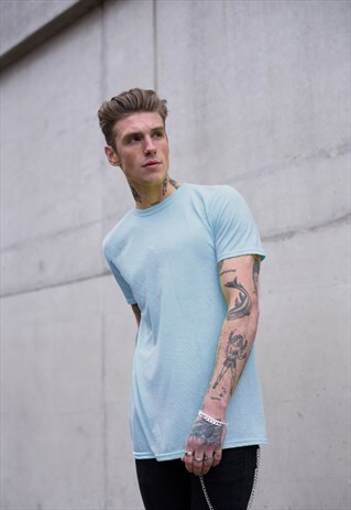 ESSENTIAL BLANK T-SHIRT - SKY CAROLINA BLUE