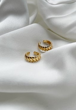 Emilia Croissant Sterling Silver Ear Cuff - Gold 