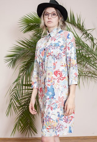 VINTAGE BLOUSY FIT FLORAL DRESS FROM THE 90S BY 0039 ITALY