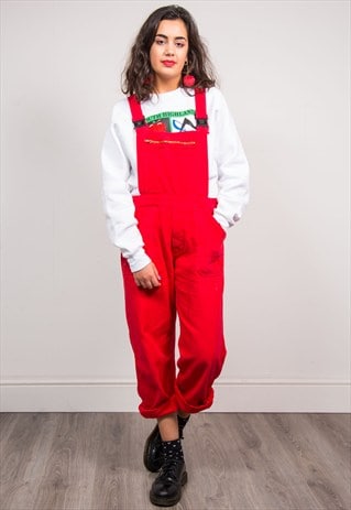 VINTAGE 90'S RED DUNGAREES