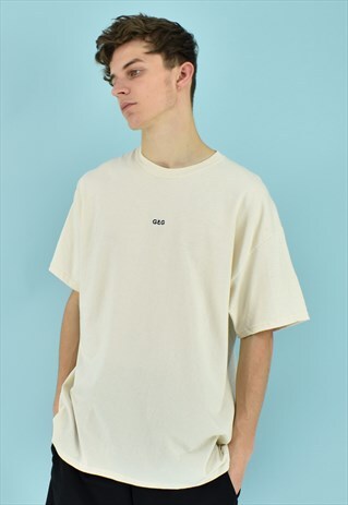 G&G UNISEX NATURAL S/S SIMPLE EM TEE