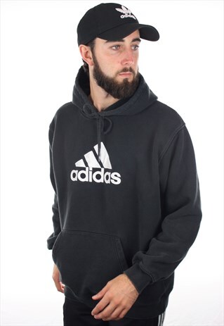 VINTAGE ADIDAS OVERSIZED BIG LOGO HOODIE JUMPER