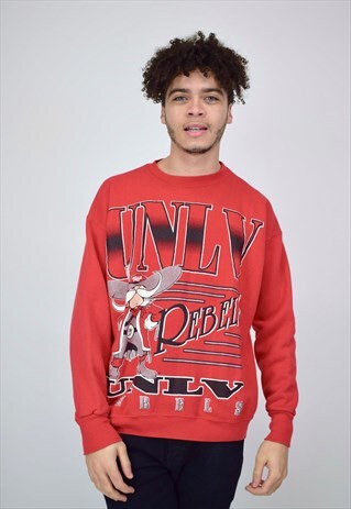 VINTAGE 90'S RED PRINTED SWEATSHIRT