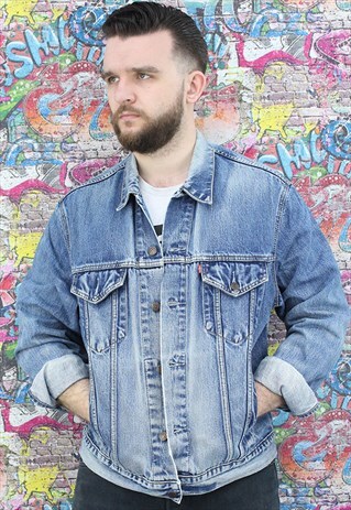 LEVI'S MID BLUE VINTAGE DENIM JACKET. UNISEX.