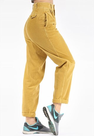 TAPERED TROUSERS CORDUROY ANKLE PANTS