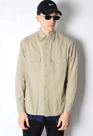 VINTAGE 90S BEIGE MINIMALIST SHIRT