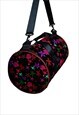 SEA PRINT GYM BAG SPORTS HOLIDAY HOLDALL BAG IN BLACK