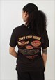 VINTAGE CANT STOP ROCKING 2018 BLACK GRAPHIC T SHIRT