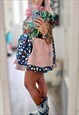 PATCHWORK MINI DRESS BOHO ALTERNATIVE RETRO STYLE 