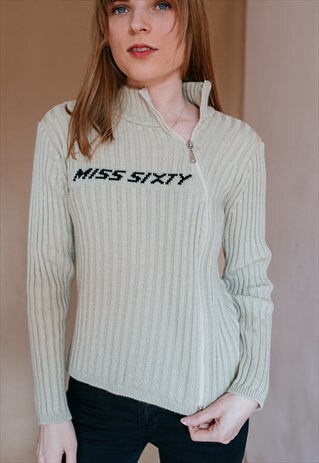 VINTAGE 90S FUNKY ZIP UP CARDIGAN