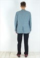 ANGELICO VINTAGE MENS UK 42 US CHECK BLAZER COAT VIRGIN WOOL