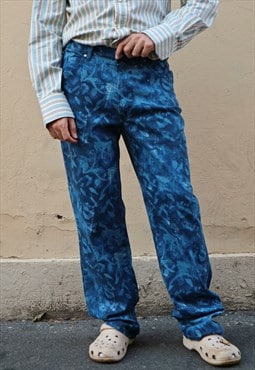 TRUSSARDI Y2K Vintage RARE Trussardi crazy pattern jeans