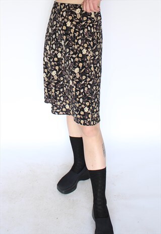 FLORAL MID LENGTH SLIP SKIRT