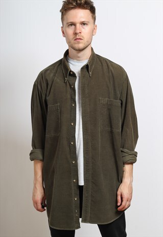 VINTAGE CORDUROY SHIRT GREEN