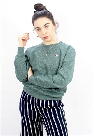 90'S RETRO GREEN LIGHTWEIGHT SWEATSHIRT