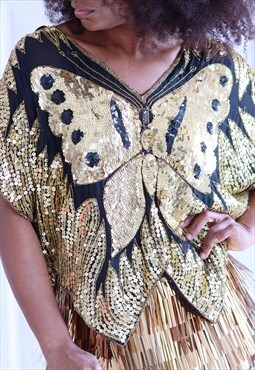 Silk and sequins top