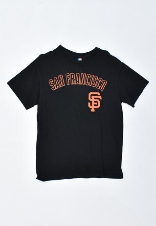 Vintage 90's Majestic SF DAD T-Shirt Top Black