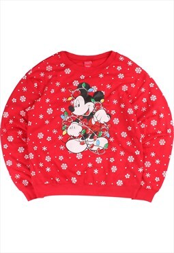 Vintage 90's Disney Sweatshirt Mickey Mouse Christmas