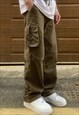 KHAKI CARGO DENIM JEANS PANTS TROUSERS 