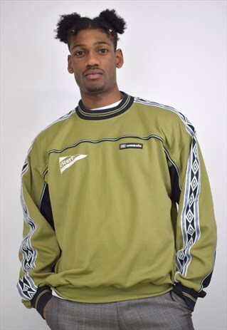 VINTAGE 90S UMBRO GREEN & BLACK SWEATSHIRT