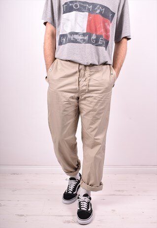 STONE ISLAND MENS VINTAGE TROUSERS W32 L30 BEIGE 90S