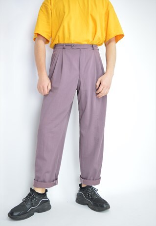 Vintage purple classic 80's suit trousers 