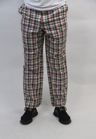VINTAGE CHECK COLOURFUL TROUSERS
