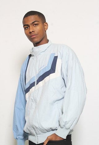 VINTAGE ADIDAS LOGO TRACK JACKET BLUE