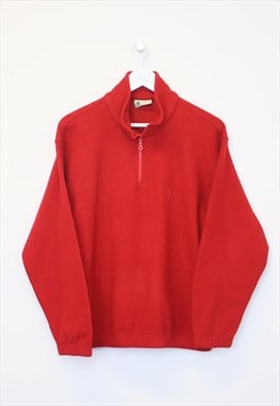 Vintage Sergio Tacchini quarter zip fleece in red. Fits M