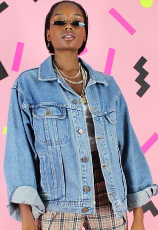VINTAGE 90S DENIM JACKET DESIGNER VALENTINO Y2K WITH POCKETS