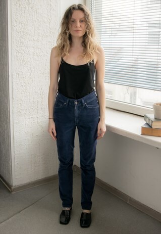 Vintage 70's Blue Corduroy Straight PEPE Trousers