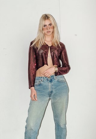 VINTAGE Y2K MESH RAVE CROP TOP / 2000S