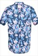 Vintage Levi's Floral Blue & Pink Hawaiian Shirt - XL