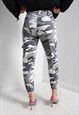 VINTAGE CAMOUFLAGE TROUSERS GREY W28