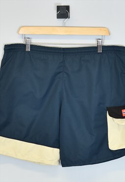 Vintage Napapijri Swim Shorts Blue Large