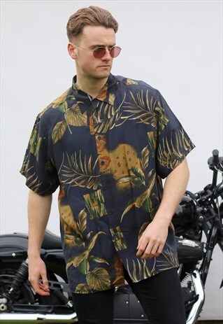M.E SPORT 90S USA WOODLAND VINTAGE SILK SHIRT